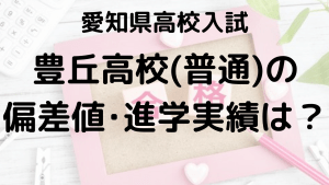 豊丘高校入試情報 偏差値、内申点、進学実績、ボーダーラインを示す画像