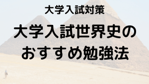 大学入試世界史の効率的な勉強法とおすすめ問題集に関する画像