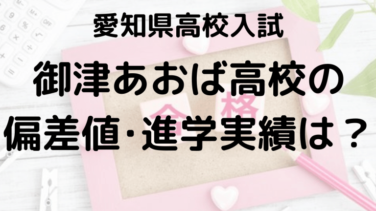 御津あおば高校入試情報 偏差値、内申点、進学実績、ボーダーラインを示す画像