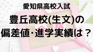 豊丘高校（生文）入試情報 偏差値、内申点、進学実績、ボーダーラインを示す画像