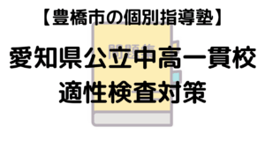 愛知県公立中高一貫校適性検査対策を表す画像